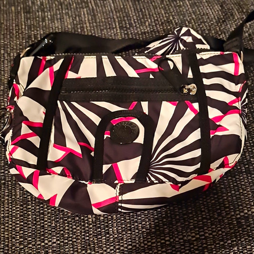 Kipling black white pink - black,