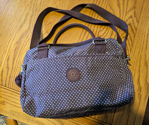 Kipling brown white polka - white,