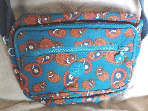 Teal paisley kipling shoulder - paisley,