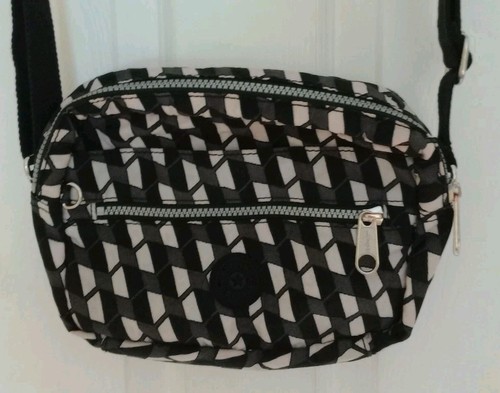 Kipling black grey geometric - black,