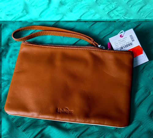 Kipling leather wristlet pouch - kipling,