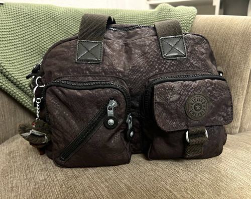 Kipling brown nylon shoulder - nylon,
