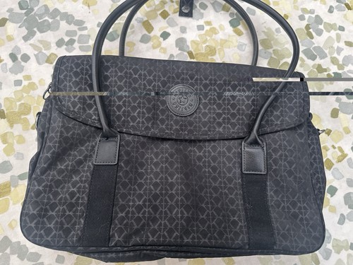 Kipling black folio satchel - black,