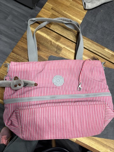 Kipling grey and pink striped - kipling,