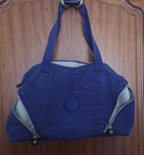 Kipling blue nylon top handle - top,