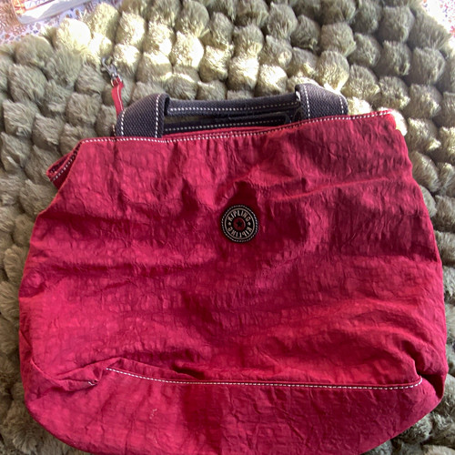 Kipling medium red nylon tote - kipling,