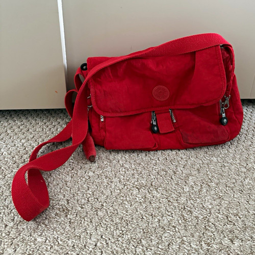 Kipling red nylon - nylon, shoulder