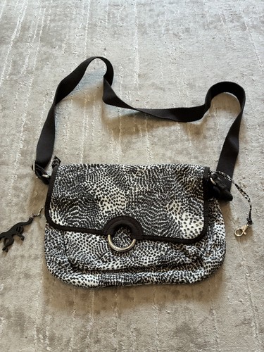 Brown animal print kipling bag - animal,
