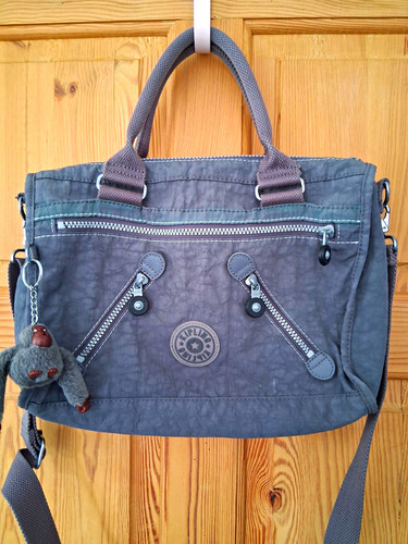 Large grey kipling - grey, bag