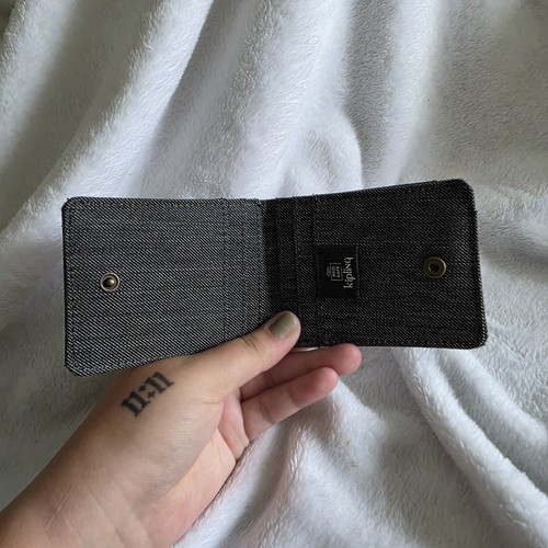 Small slim grey kipling purse - small,