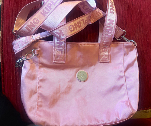 Kipling pink nylon crossbody - pink,