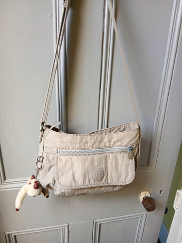 Kipling beige nylon crossbody - beige,