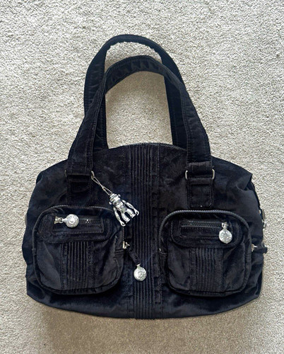 Black kipling top handle bag - top,